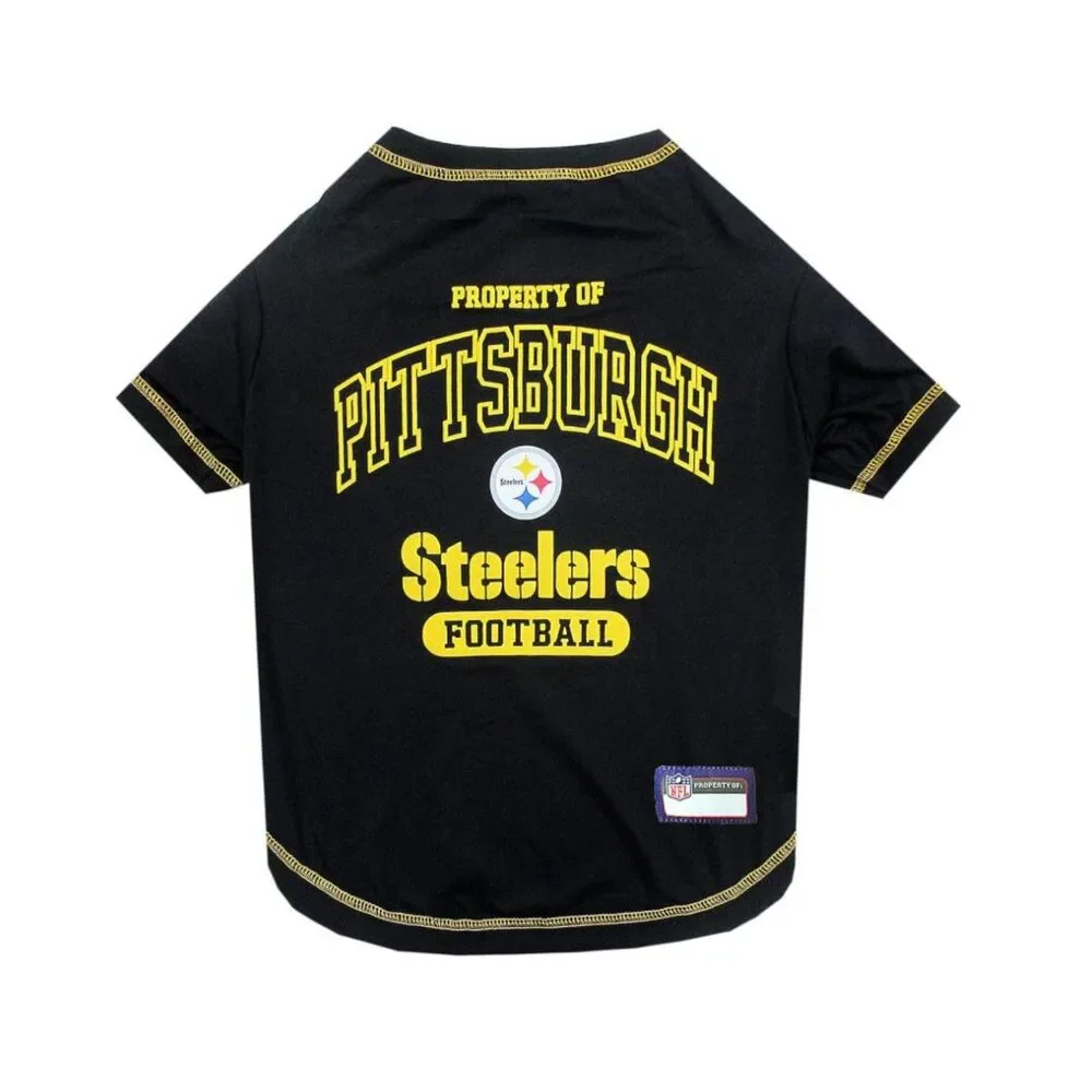 NEW NFL Steelers Dog Shirt Small Black Gold Pet Jersey NWT Official Team Wear